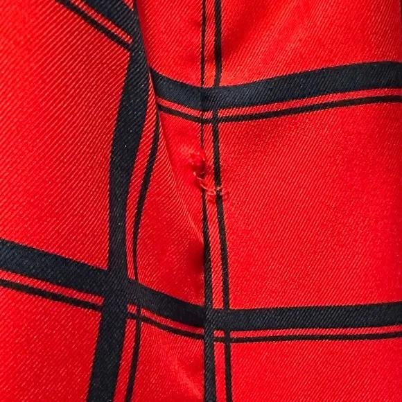 The Limited Red and Navy Checkered Long Sleeve Dress - Picture 5 of 7